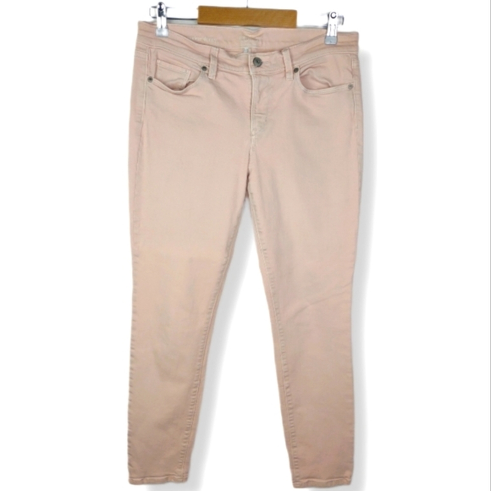 Loft Pink Skinny Ankle-Length Jeans